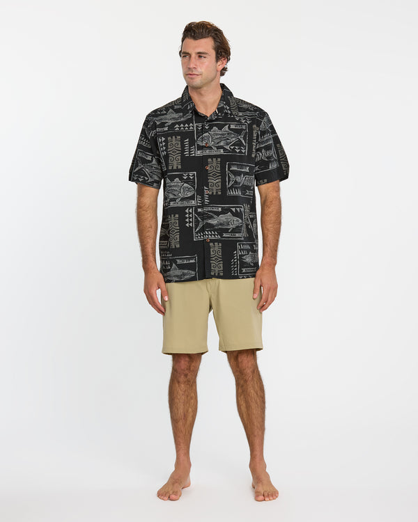 Quiksilver Waterman Block Fish Short Sleeve Shirt