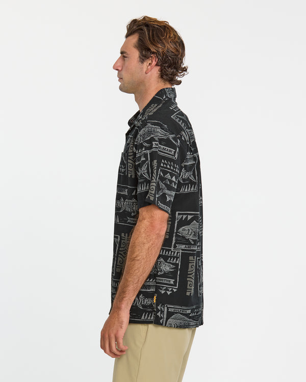 Quiksilver Waterman Block Fish Short Sleeve Shirt