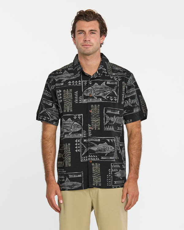 quiksilver Waterman Block Fish Short Sleeve Shirt
