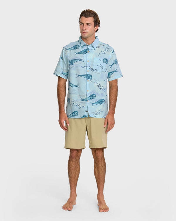 Quiksilver Waterman Blue Moon Short Sleeve Shirt