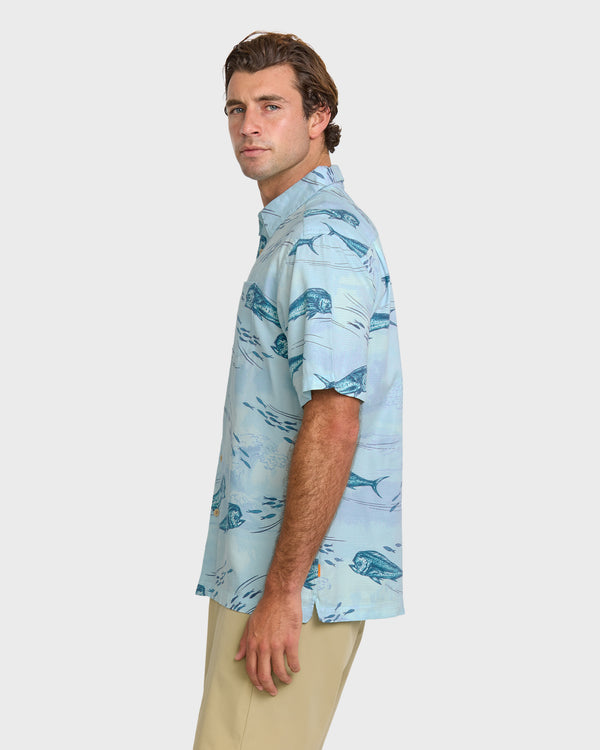 Quiksilver Waterman Blue Moon Short Sleeve Shirt
