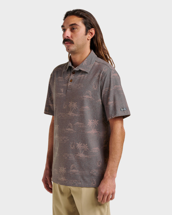 Quiksilver Waterman Island Daze Polo T-Shirt