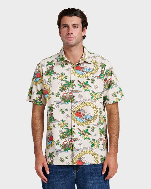 quiksilver Waterman Surfing Santa Shirt