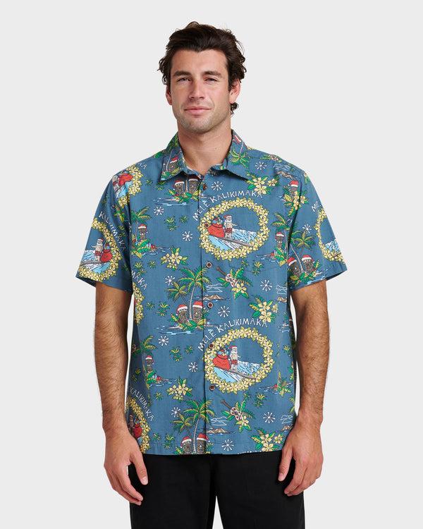 quiksilver Waterman Surfing Santa Shirt