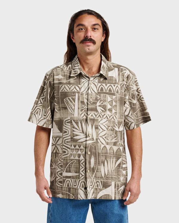 quiksilver Waterman Talk Story Short Sleeve Shirt