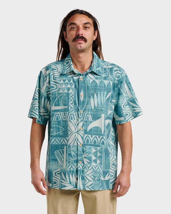 quiksilver Waterman Talk Story Short Sleeve Shirt