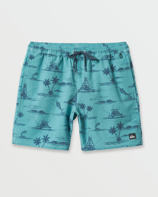 quiksilver Waterman Paradise Found Volley Swim Trunk