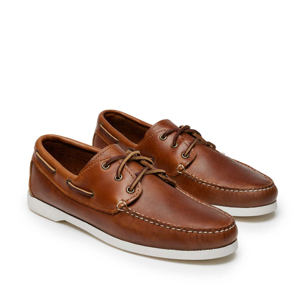 Quoddy In Stock Men’s Quoddy Head Boat Shoe: Whiskey