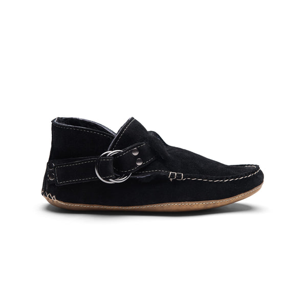 quoddy KKB Original Ring Boot - Black Suede Shearling Lined