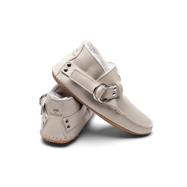 Quoddy KKB Original Ring Boot - Winter White Leather Shearling Lined