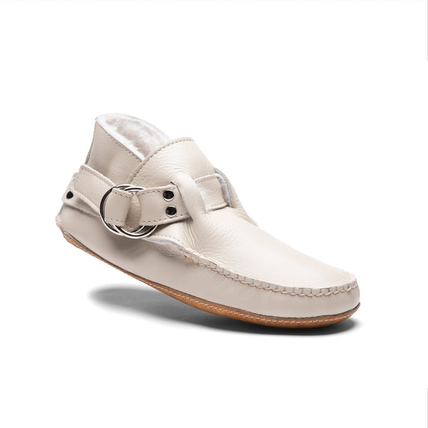 Quoddy KKB Original Ring Boot - Winter White Leather Shearling Lined