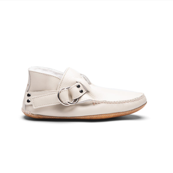 quoddy KKB Original Ring Boot - Winter White Leather Shearling Lined