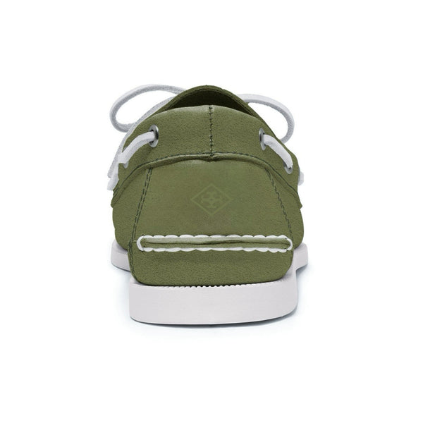 Quoddy Men’s 2 Eyelet LE Boat Shoe: Green Jacket Suede
