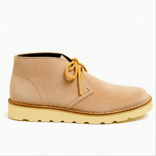 quoddy Men's Biddeford Desert Boot Wedge: Sand Suede