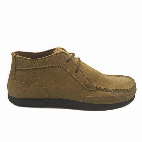 quoddy Men's Mt. Desert Boot - EXERSOLE® by Quoddy "Barefoot": Toast Suede