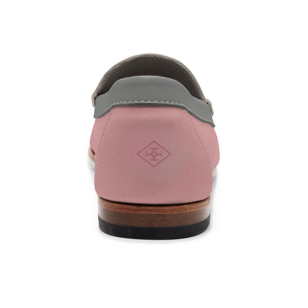 Quoddy Men's Penny Loafer Classic LE: Pink/Grey/Ivory
