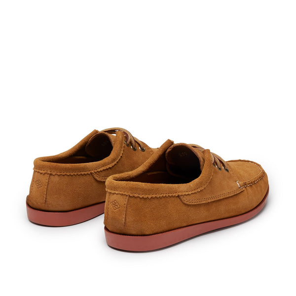 Quoddy In Stock Men’s Blucher Shoe: Toast Suede