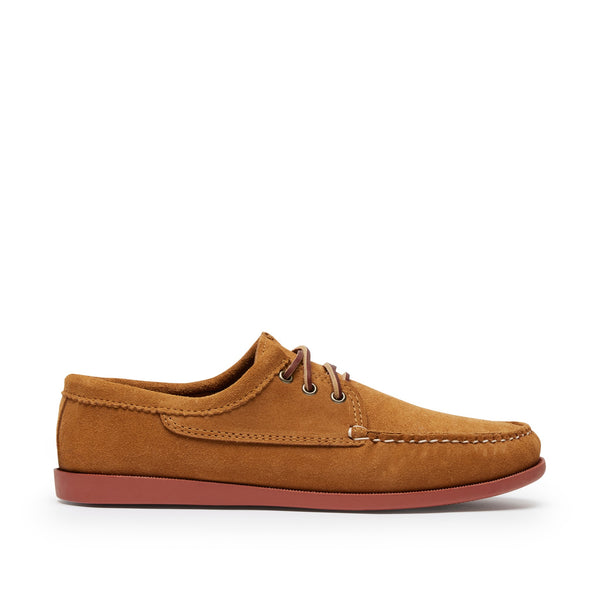 quoddy In Stock Men’s Blucher Shoe: Toast Suede