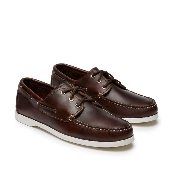 Quoddy In Stock Men’s Quoddy Head Boat Shoe: Brown