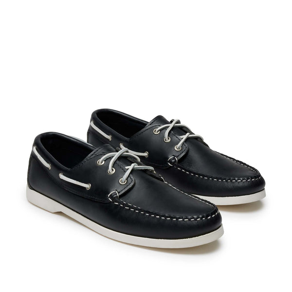Quoddy In Stock Men’s Quoddy Head Boat Shoe: Navy
