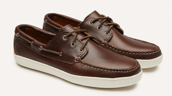 Quoddy In Stock Men’s Runabout Shoe: Brown