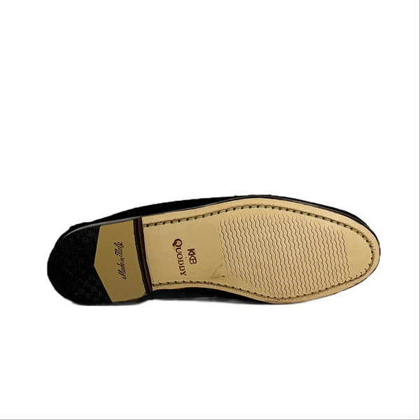 Quoddy KKB Penny Loafer: Black Suede