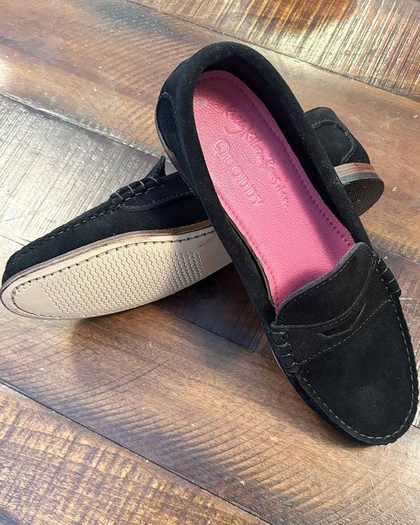Quoddy KKB Penny Loafer: Black Suede