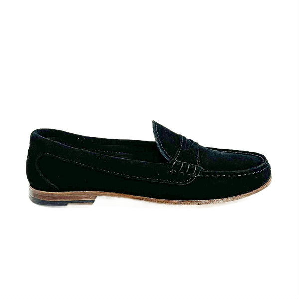 quoddy KKB Penny Loafer: Black Suede
