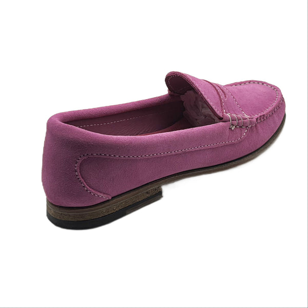 Quoddy KKB Penny Loafer: Brilliant Pink Suede