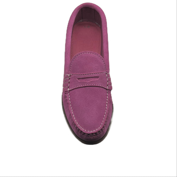 Quoddy KKB Penny Loafer: Brilliant Pink Suede