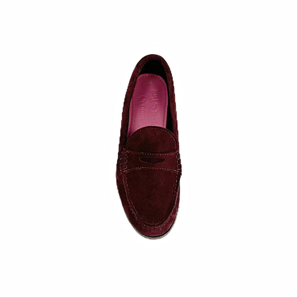 Quoddy KKB Penny Loafer: Burgundy Suede