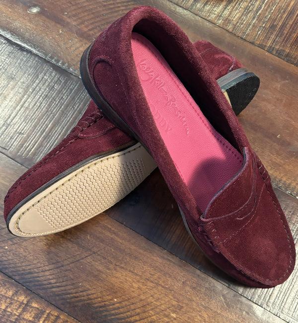 Quoddy KKB Penny Loafer: Burgundy Suede