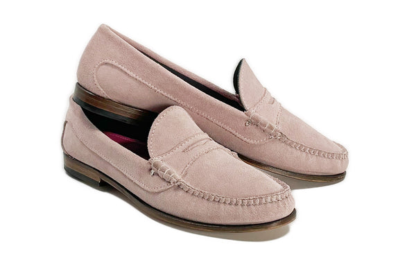 Quoddy KKB Penny Loafer: Pink Suede