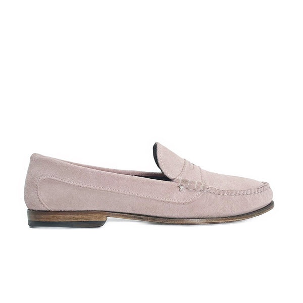 quoddy KKB Penny Loafer: Pink Suede