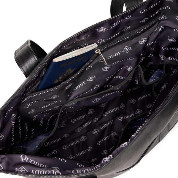 Quoddy Large Multi-Pocket Tote- Black