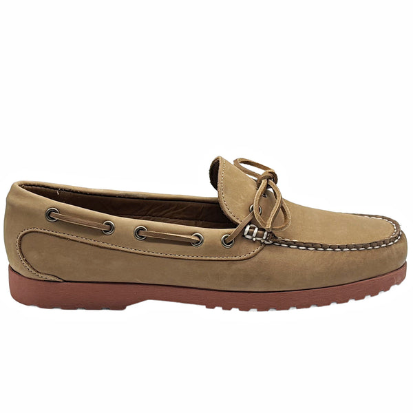 quoddy LE Men's Canoe Shoe: Balsam Leather Brick