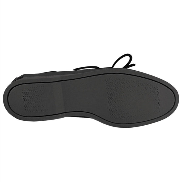 Quoddy Men’s 2 Eyelet LE Boat Shoe: Black Brown