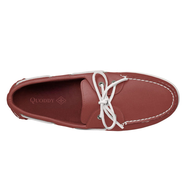 Quoddy Men’s 2 Eyelet LE Boat Shoe: Brick