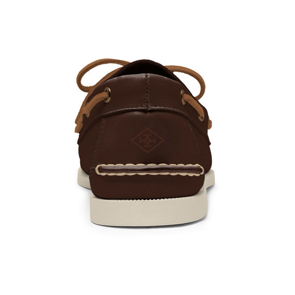 Quoddy Men’s 2 Eyelet LE Boat Shoe: Brown