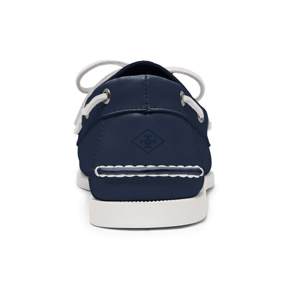Quoddy Men’s 2 Eyelet LE Boat Shoe: Navy