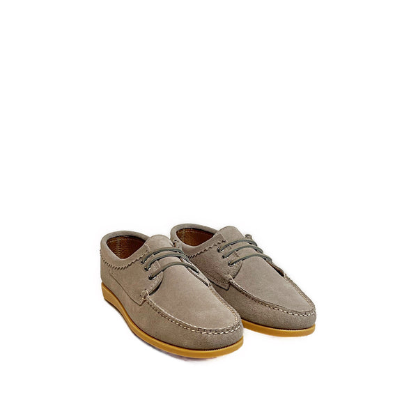 Quoddy Men’s Blucher Shoe: LE Grey Suede