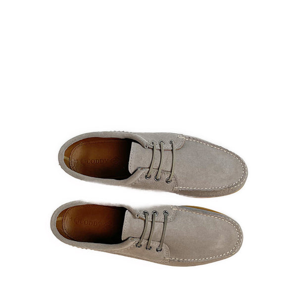 Quoddy Men’s Blucher Shoe: LE Grey Suede