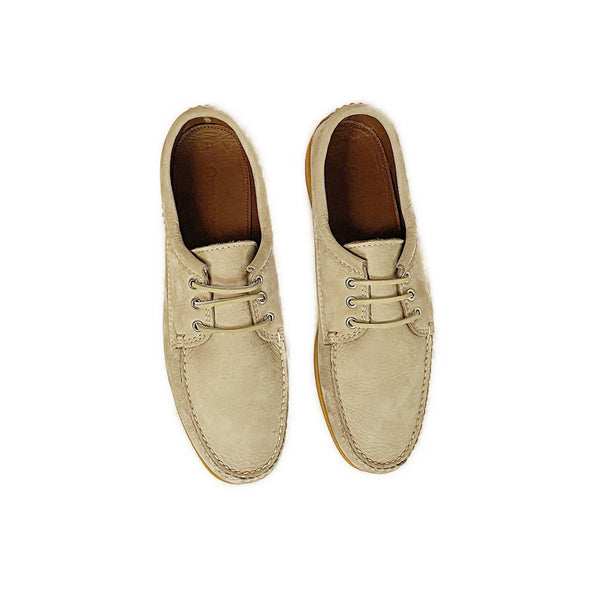 Quoddy Men’s Blucher Shoe: LE Pebble Nubuck