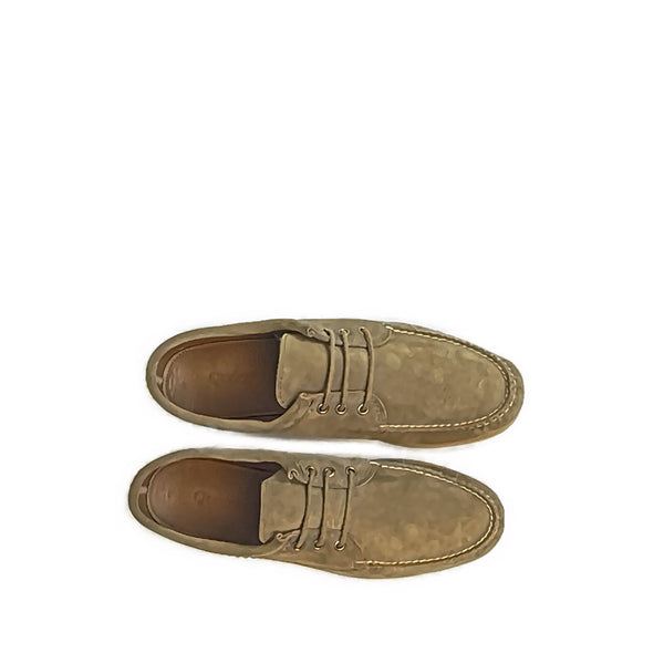 Quoddy Men’s Blucher Shoe: LE Toffee Suede