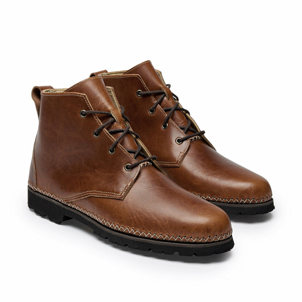 Quoddy Men's Jack XStitch Chukka: Whiskey Leather