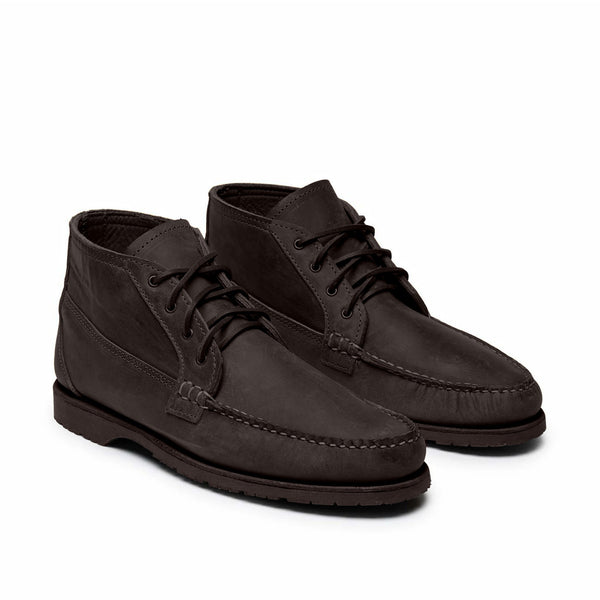 Quoddy Men’s Nubuck Chuck LE Chukka: Dark Brown
