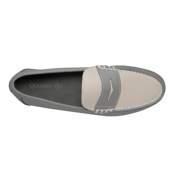 Quoddy Men's Penny Loafer Classic LE: Grey/Ivory