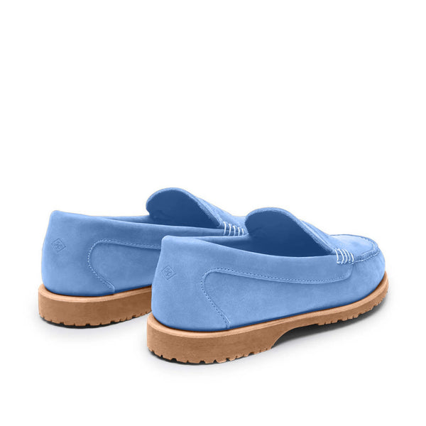 Quoddy Men’s Penny Nubuck LE: Azul