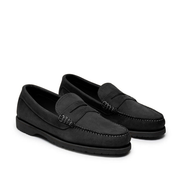 Quoddy Men’s Penny Nubuck LE: Black