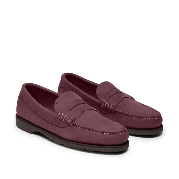 Quoddy Men’s Penny Nubuck LE: Cabernet